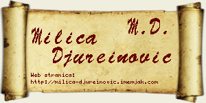 Milica Đureinović vizit kartica
